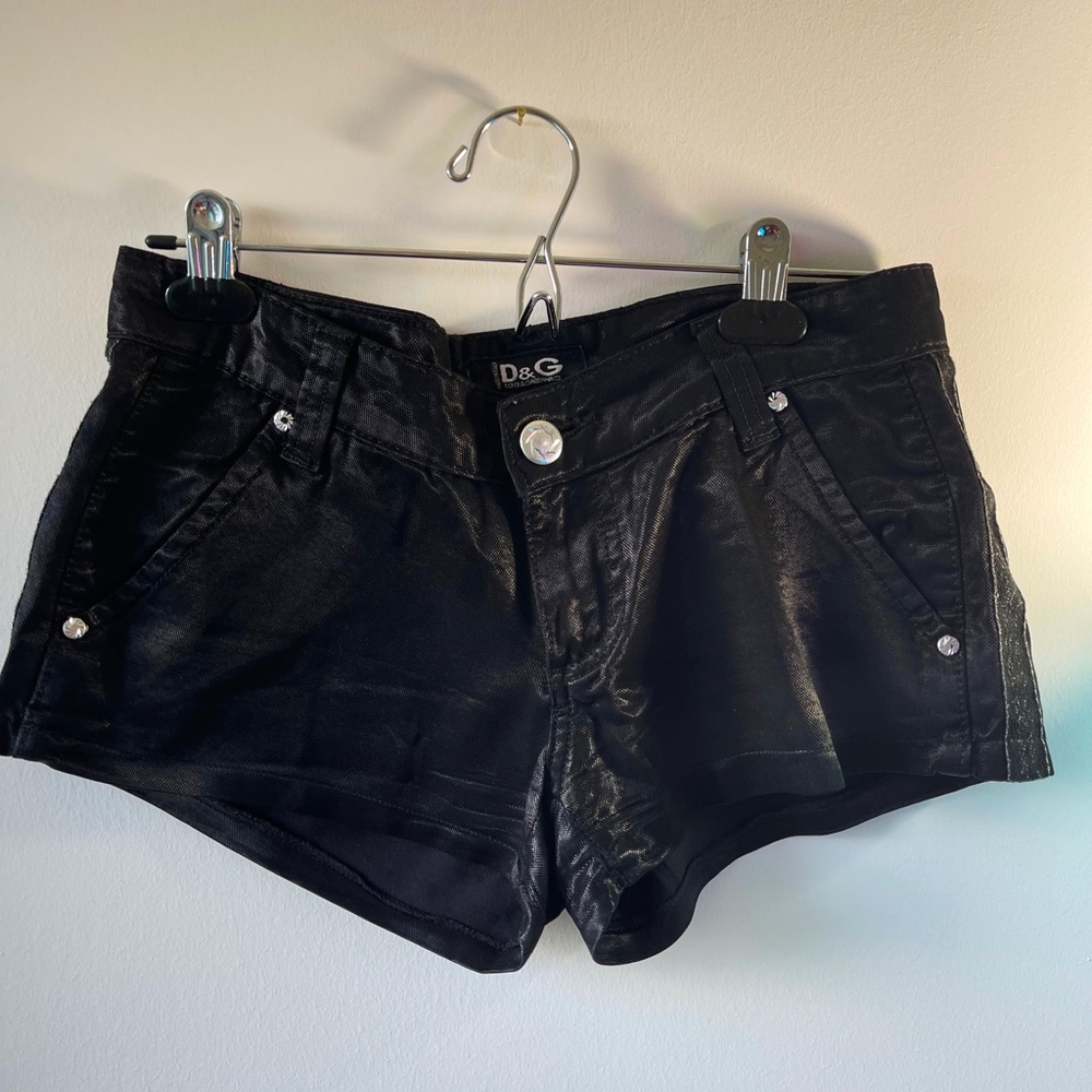 Women leather shorts